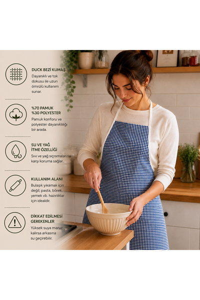 liefhome Water and Oil Repellent Duck Cloth Kitchen Apron |   70% Cotton 30% ...