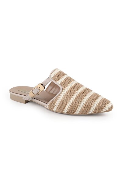 Libero Women's Ballerina Flats Slip-On Pointed Toe Straw Knitted Buckle Casua...