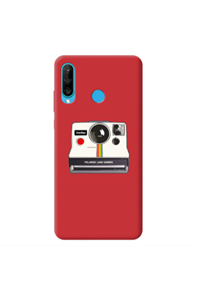 Other Huawei P30 Lite Polaroid land camera Red Colored Silicone TPU Θήκη