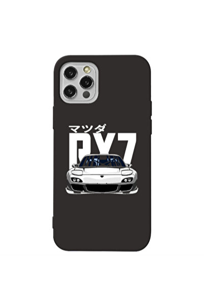 Other Apple iPhone 12 Pro Max Car Rx7 Black Colored Silicone TPU Θήκη