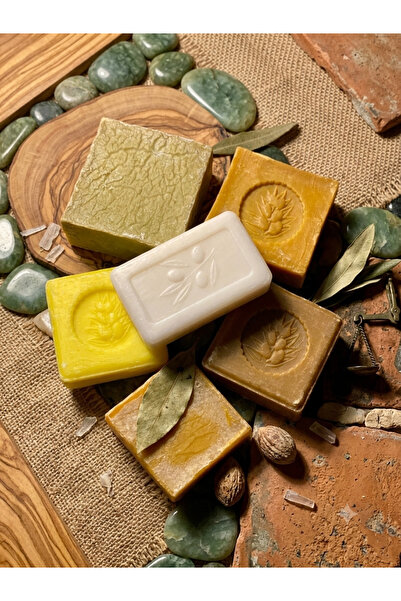 gaziantepli bereket ana baklava & yöresel 5-Piece Natural Soap Set Sulfur Tar...