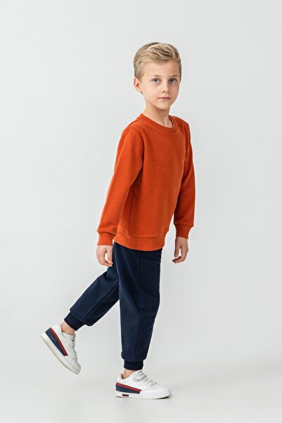 U.S. Polo Assn. Boy's Printed Orange Long Sleeve Tracksuit Set Us2621-C-V3