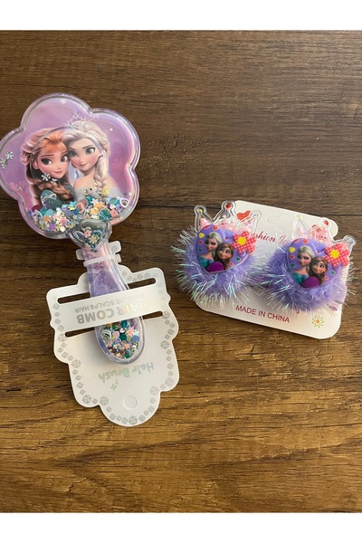 Frozen Kız Çocuk Elsa Anna Tarak Toka Hediye Seti Doğum Günü Yılbaşı Karne He...