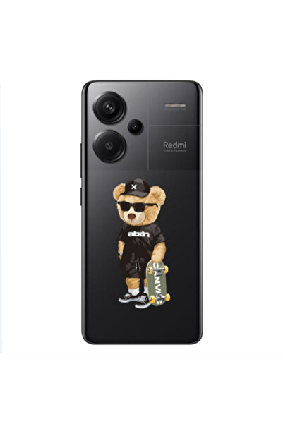 Other Xiaomi Redmi Note 13 Pro+ 5G Bear with glasses Transparent Silicone TPU...