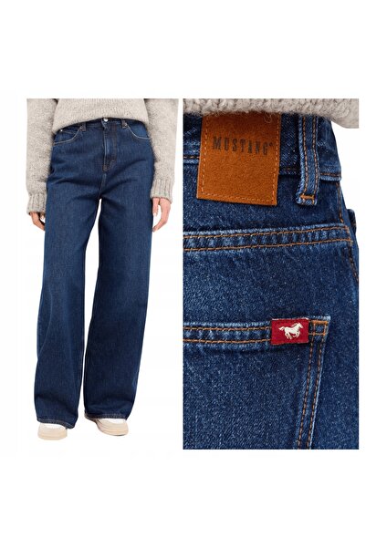 Mustang Blugi Dama, Style Luise Wide, Marime W28-L32, Albastru, Wide Leg, Bum...