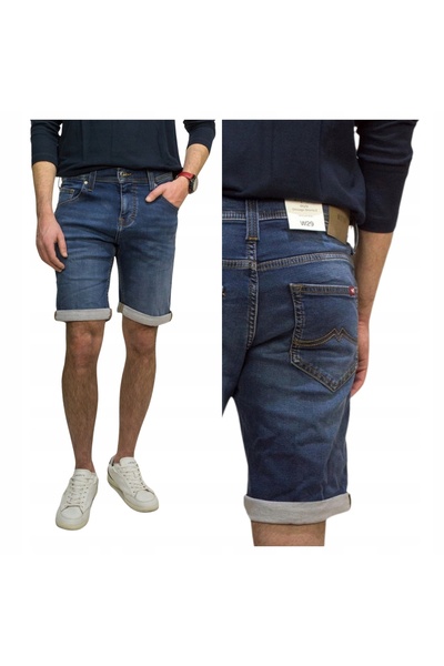 Mustang Blugi Barbati Scurti, Chicago Shorts, Marime 36, Albastru, Regular Fi...