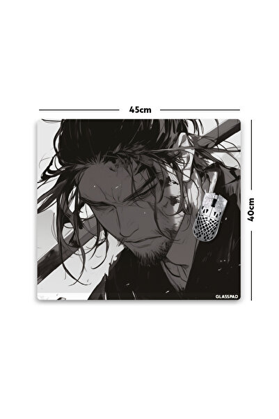 GlassPad Cam Mouse Pad - Vagabond (1) - Premium Temperli Cam - 45x40 Cm [M]