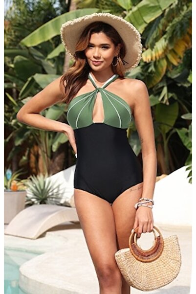 OEM Costum de baie întreg pentru femei, decolteu în V, control abdomen, cu ar...