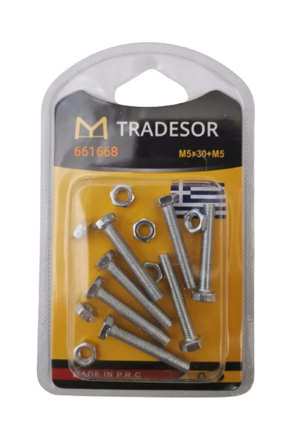 Tradesor Βίδες - 5X30mm - Σετ 12 πακέτα - 661668