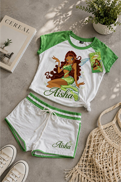 Bravebell Women's Winx Club Aisha Character Printed Cotton Shorts T-Shirt Set...