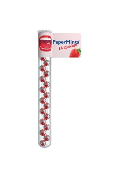 PaperMints Peppermints Strawberry Mouth Freshener Balls – 18 Tablets