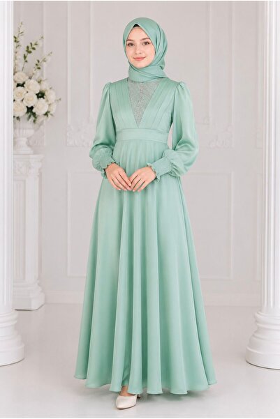 esmagül kids ZARA SATEN DÖKÜMLÜ ÖZEL DİKİM ABAYA
