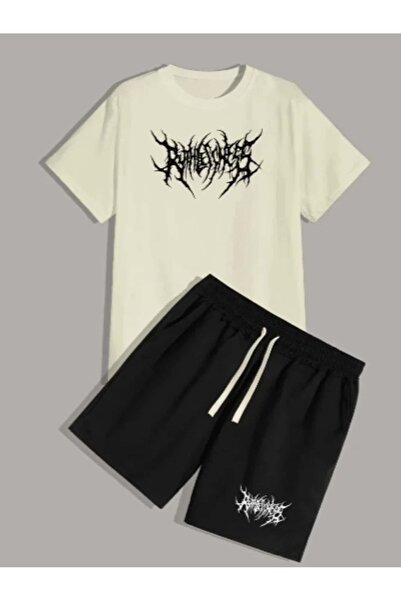 ship master Summer Collection New Arrival T-Shirt & Shorts Set Printed Patter...