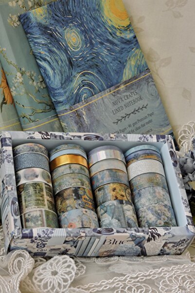 Nova Crafts مجموعة لوحات زيتية فنية زرقاء من سلسلة Blue Art، مجموعة من 24 قطع...