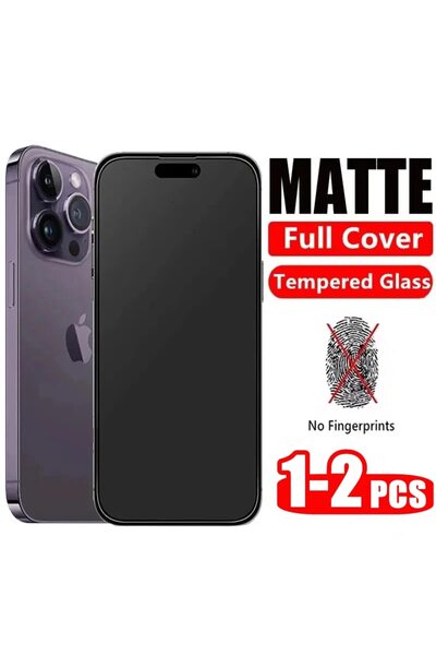 Choice27 2PCS For iPhone 14 1/2Pcs Matte Tempered Glass For iPhone 15 14 12 1...