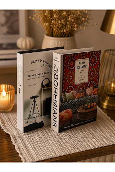 Dezora Home Dekoratif Kitap Kutu Seti 2'li - Modern Saklama Kutusu Kitap Görü...