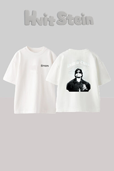 Hvit Stein تي شيرت Eazy E_1 من القطن الأبيض ذو تصميم مطبوع على الظهر