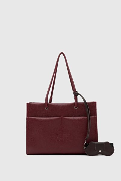 Shule Bags Madison Glasses Case Shoulder Bag Burgundy
