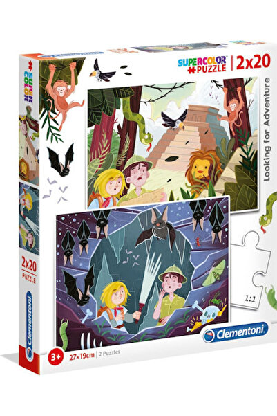 CLEMENTONI Aventură de căutare puzzle pentru copii, 3+ ani, 40 piese