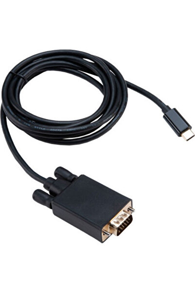Akasa Cablu USB 2.0 USB-C tată la VGA Negru 1.8m
