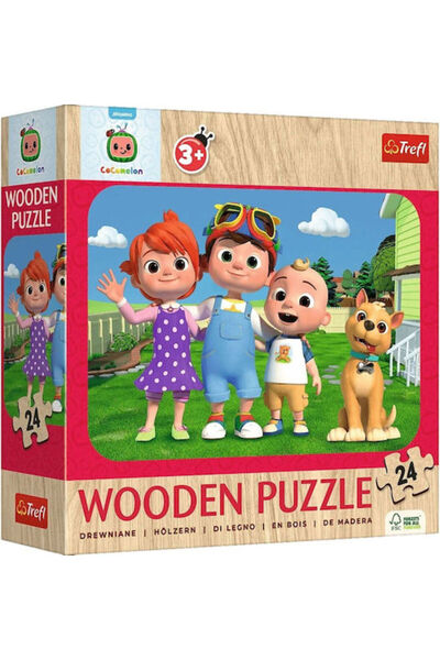 Trefl Puzzle din lemn cu 24 de piese Happy Cocomelon