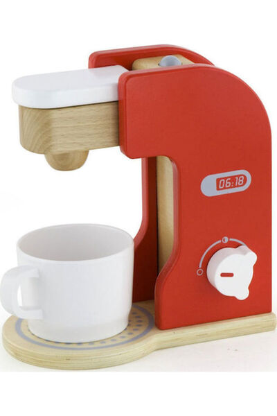 Viga Toys Aparat de cafea din lemn pentru copii de la 3 ani în sus
