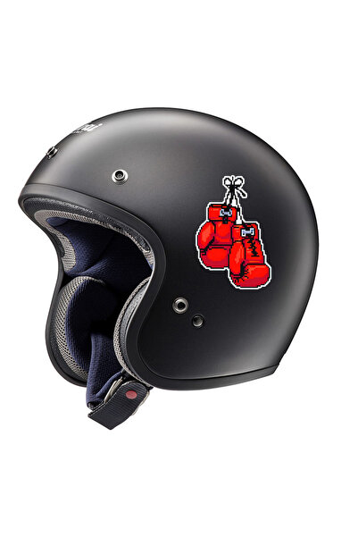 MegaSticker Piksel görünümlü boks eldiveni Sticker etiket Araba, Motorsiklet, Kask, Laptop, Cam Sticker 13x9 Cm