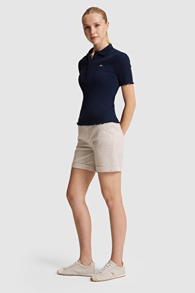 U.S. Polo Assn. Women's Beige Woven Shorts 50325529-Vr011