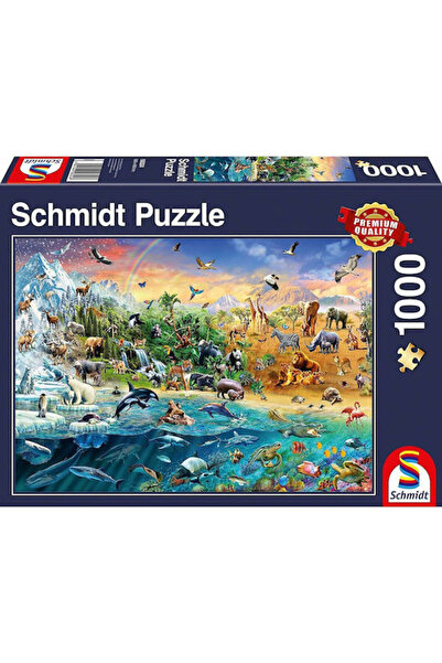 Schmidt Spiele Puzzle 2D Regatul Animalelor 1000 Piese Cod: 58324