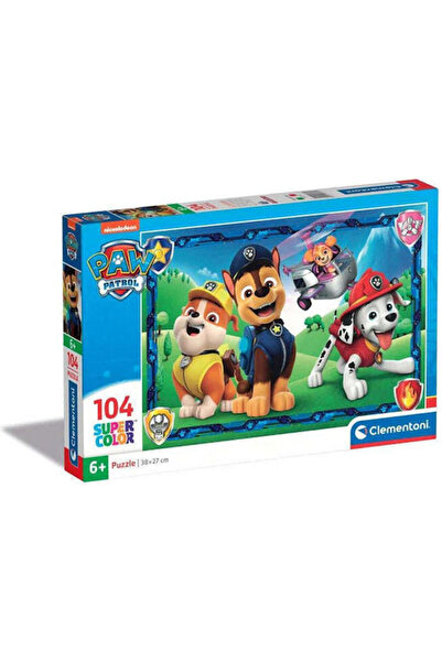 CLEMENTONI Puzzle pentru copii Super Color Paw Patrol pentru 6+ ani 104 piese