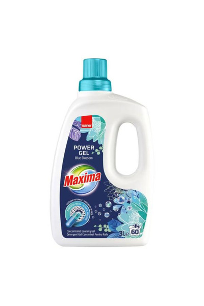 Sano Detergent Gel pentru Rufe - Maxima Power Gel Blue Blossom, 3000 ml