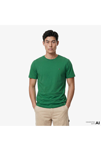 Tommy Hilfiger Core Essentials Erkek Yeşil T-Shirt