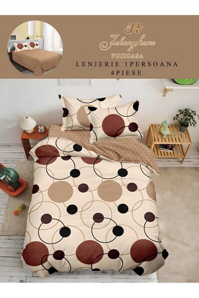 naniland.ro Lenjerie de Pat Finet 1 Persoană 4 Piese fără Elastic 155x200 cm,...