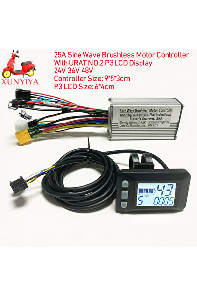 Choice LCD and controller UART2 24V 36V 48V E-bike Display E-Scooter LCD Pane...