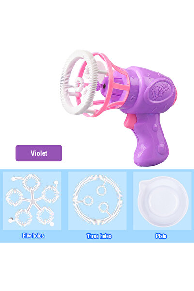 Choice violet Bubble Toys Soap Bubbles Blowing Machine Electric Portable Shap...
