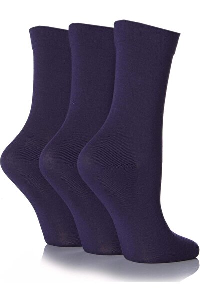OEM SockShop Șosete Dama Lungă din Bambus Set 3 Perechi Bleumarin 37-42