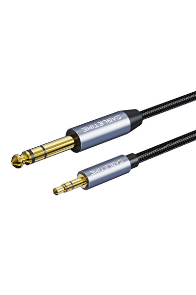 Cabletime καλώδιο ήχου 3.5mm σε 6.35mm CT-AV321-H11G, 2m, μαύρο