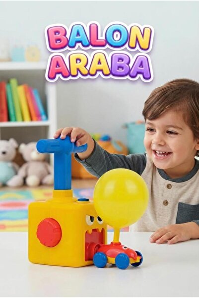 Tıfıl Toys مضخة بالونات للسيارة مع قاذف بالونات، لعبة ممتعة مع عربتين