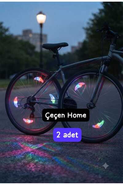 ÇEÇEN HOME 2 Adet Renkli LED Bisiklet Jant Işığı Tekerlek İçin Hareketli Işık...
