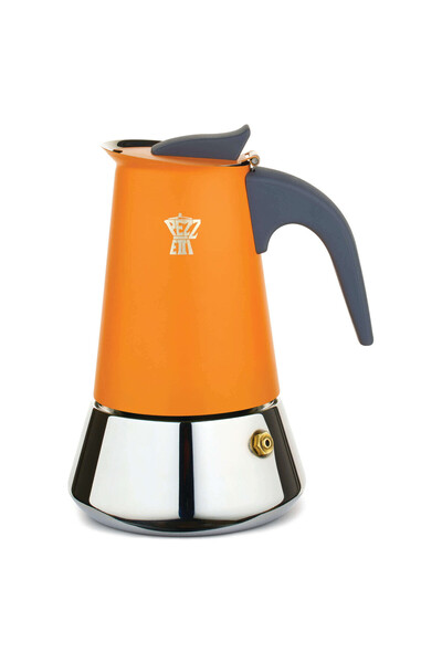 pezzetti Espressor pentru aragaz, Pezzetti, Otel, 2 Cani, Portocaliu/Argintiu