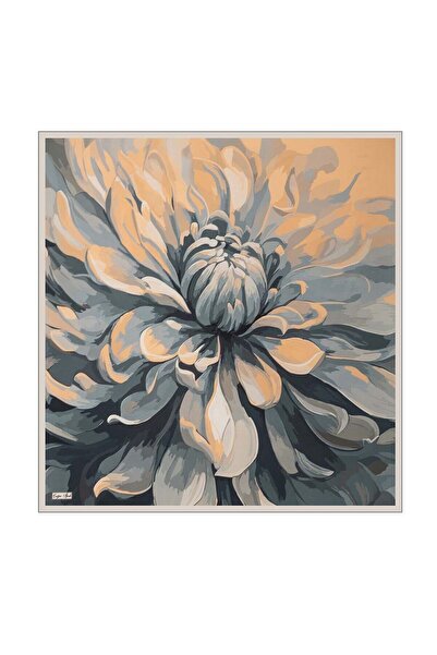 Çağrı İpek Call Peony Pattern Tivil Silk Scarf 11842-12