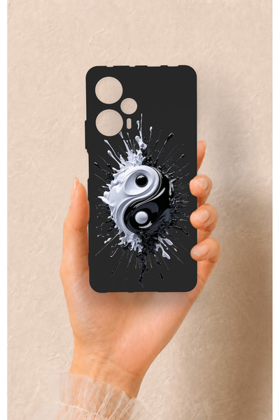 Vip Case Poco F5 Uyumlu İyi ve Kötü Desenli Silikon Kılıf