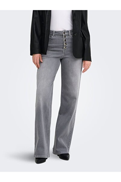 ONLY Jeans mit weitem Bein ONLMADISON Mittlere Taille Weiter Beinschnitt Jeans