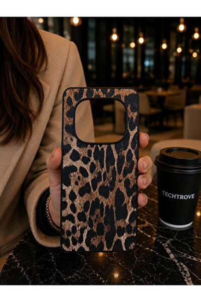 TechTrove Redmi Note 14 Pro Leopar Desenli Kamera Korumalı Telefon Kılıfı – Ş...