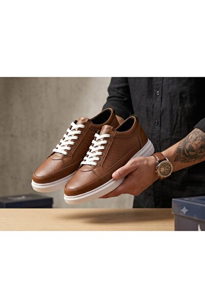 EFNANSHOES Pantofi sport pentru bărbați, de culoare maronie, flexibili, confo...