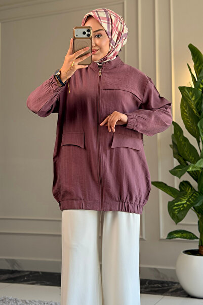 Suede Style 6539 - سترة صيفية نسائية أنيقة ومريحة من قماش فيفا مع جيب مخفي