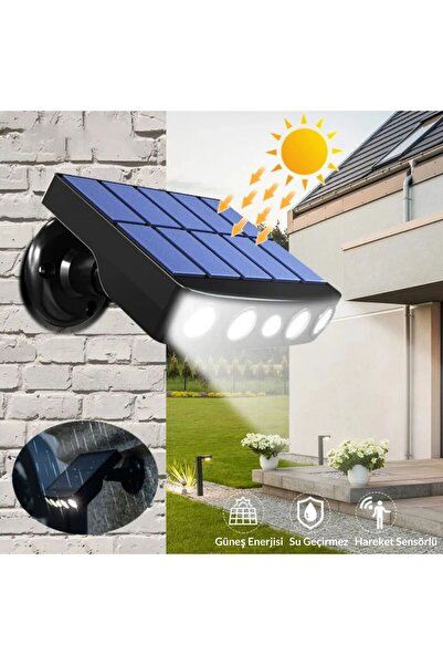 Kamera Görünümlü Solar Sensörlü LED Lamba – IP65 Su Geçirmez, 3 Modlu Hareket Algılamalı Bahçe Duvar Aydınlatma