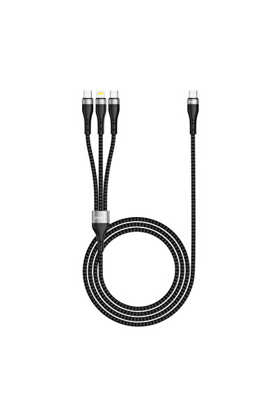 one depot only for quality life 3in1 USB-A to Lightning - Type-C - Type-C Şar...