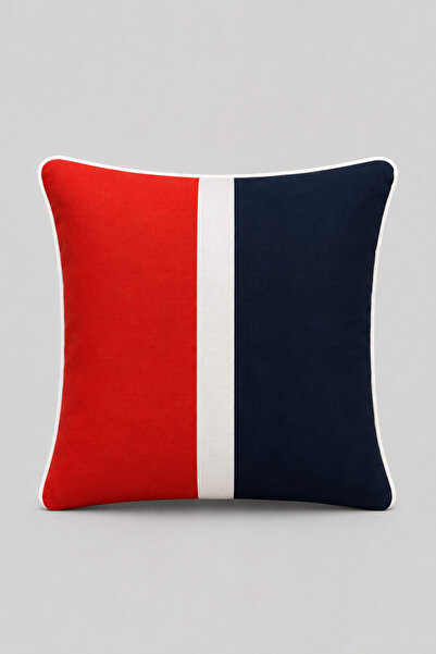 LUX VIE Marine Color Block Patterned Ribbed Honeycomb Woven Throw Pillow Cover