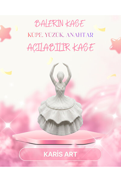 Karis ART Balerin Temalı Kase | Dekoratif Takı ve Aksesuar Düzenleyici | Küpe...